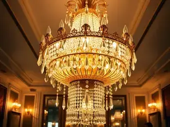 Gold plated chandelier restoration