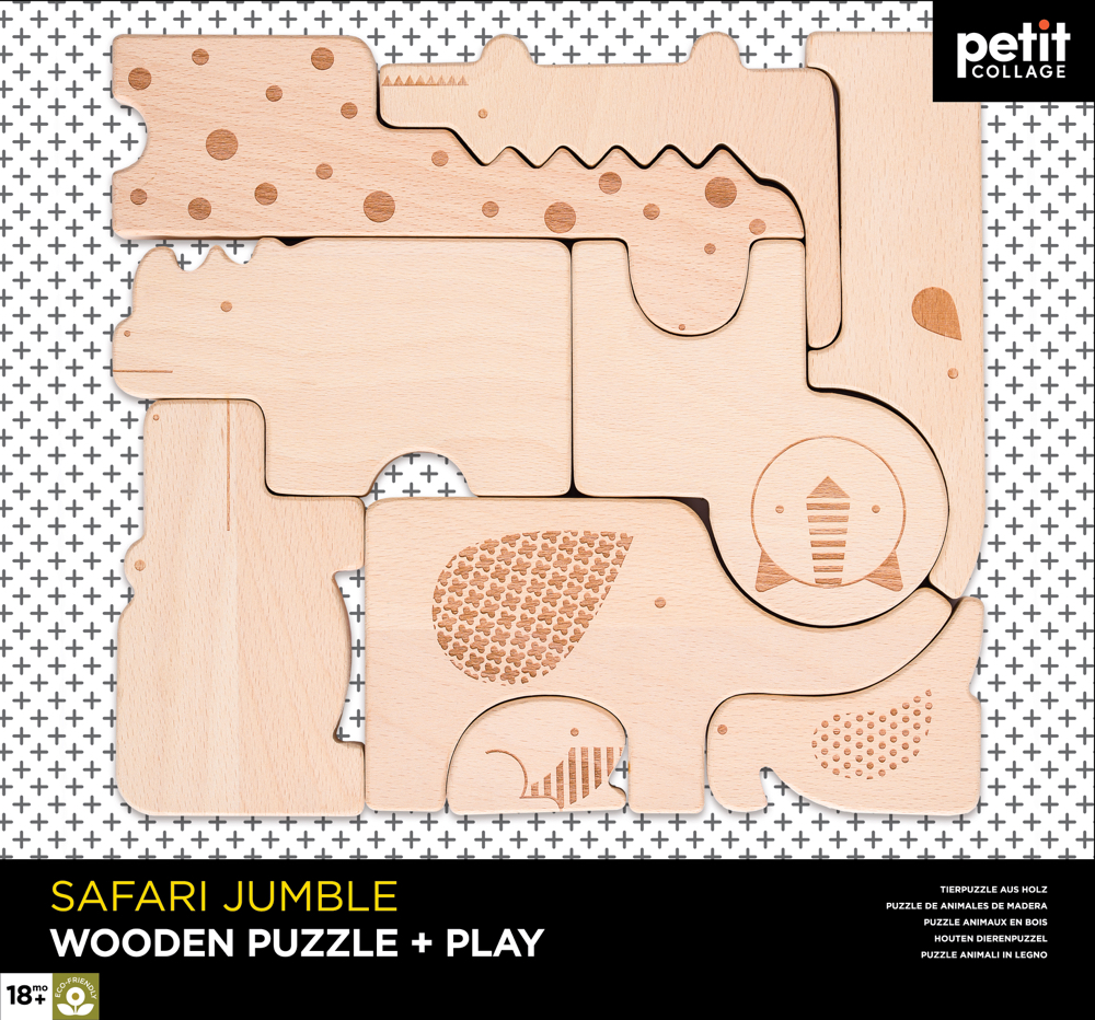 Safari Jungle Wooden Puzzle + Play